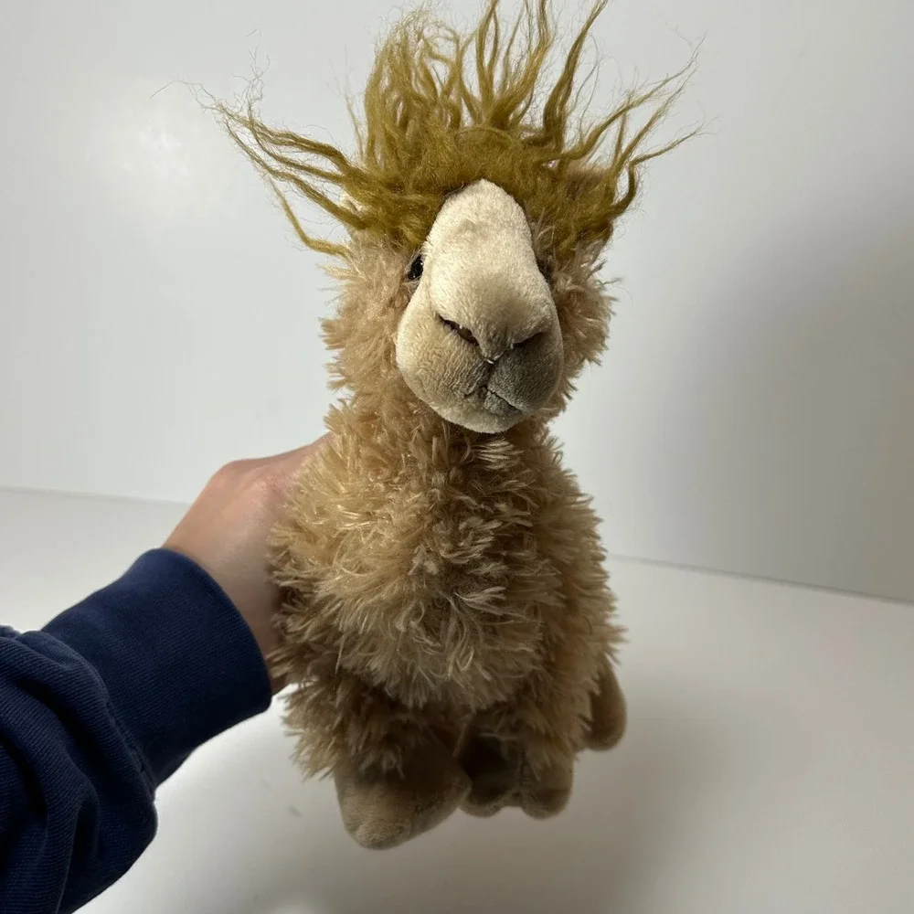 Ganz Webkinz Alpaca Plush Stuffed Animal Tan Shaggy HM661 No Code